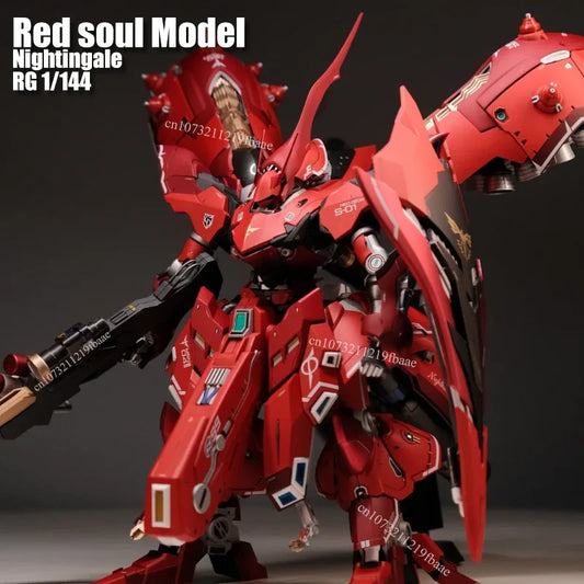 Red Soul Model Nightingale RG 1/144 MSN-04-2 NIGHT HAWK SPEC II Assembly Model Kit Action Figures Robot Plastic Model Toy Gift