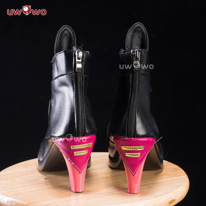 UWOWO Carlotta Shoes Game Wuthering Waves Carlotta Montelli  Cosplay Shoes Black shoes Woman Size 36-43