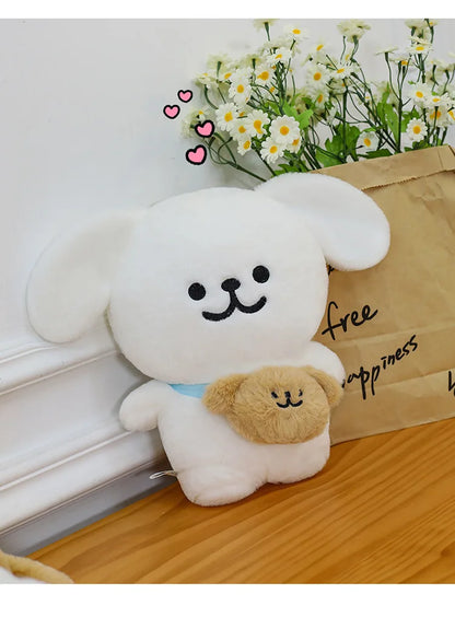 45/70cm Big Size Maltese Backpack Cartoon Anime Plush Stuffed Doll Kawaii Room Decoration Plushies Pillow Ornament Children Gift