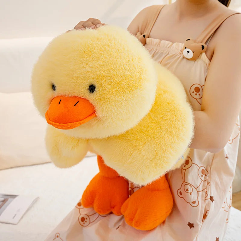 30-60cm Fluffy Large Sleep Pillow Super Soft Duck Plush Toy Cozy Lying Stuffed Animal Yellow Duck Plushies Hug Pillow Cushion