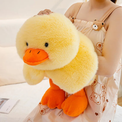 30-60cm Fluffy Large Sleep Pillow Super Soft Duck Plush Toy Cozy Lying Stuffed Animal Yellow Duck Plushies Hug Pillow Cushion