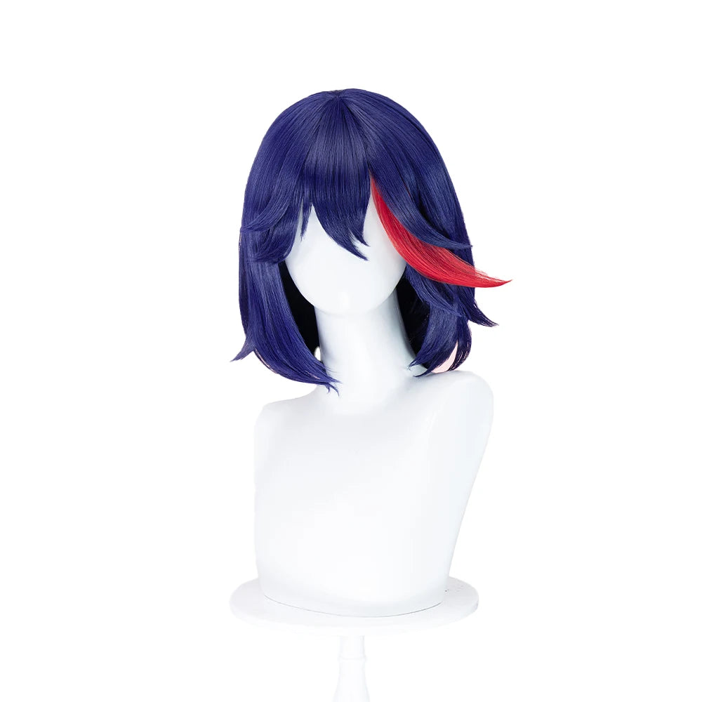 IN STOCK Matoi Ryuko Wig Anime KILL la KILL Cosplay Wig DokiDoki Women Navy Blue 35cm Short Hair Ryuuko Matoi Cosplay Free Cap