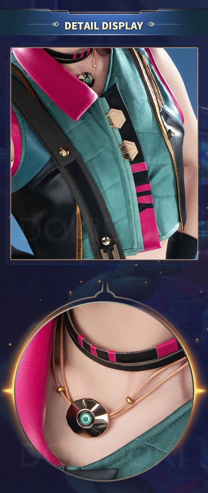 IN STOCK Jinxx Powderr Cosplay Costume Anime Cosplay【S-3XL】DokiDoki-SR Women Jinxx Powderr Vest Cosplay Plus Size