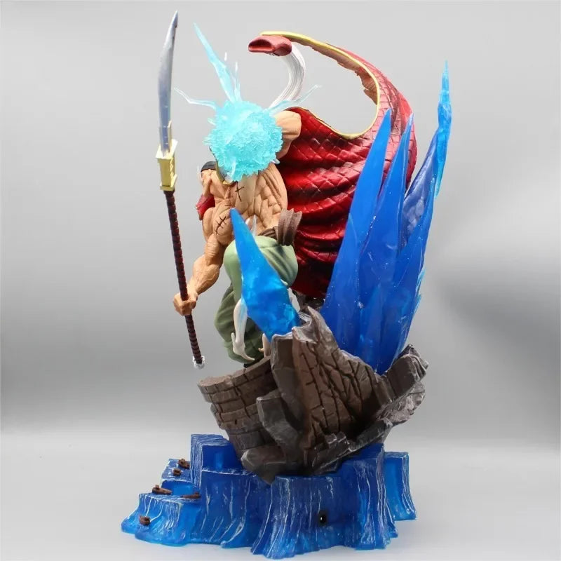 2025 38cm One Piece  Anime Figure Whitebeard Pirates Famous Naval Battle Scene Can Emit Light Peripheral Model Desktop Gift Toy