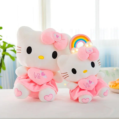 25-55cm Aoger Cute Hello Kitty Plush Stuffed Toys Cartoon Plushie Doll Soft Stuffed Pillow Toys For Children Birthday Xmas Gifts