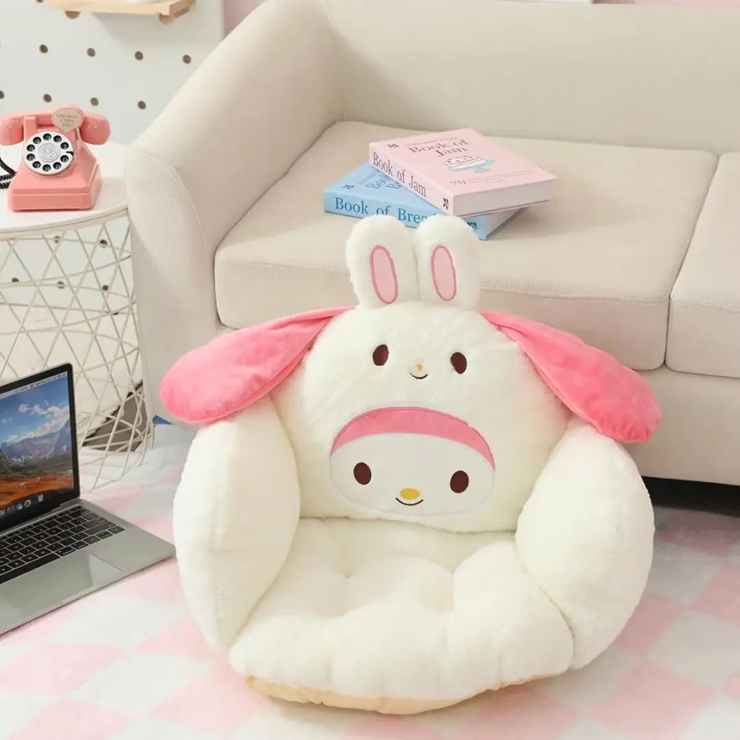 Sanrio Comfortable Seat Cushion For Chair Kuromi My Mleody Hello Kitty Back Cushion Stuffed Anime Sitting Cushion Gifts Girl