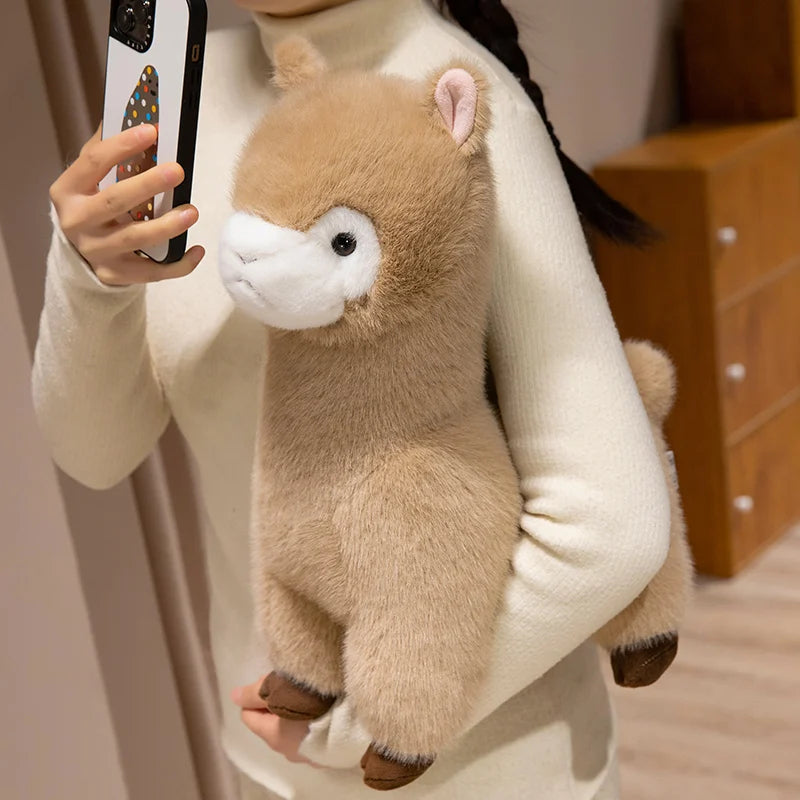 Pretty Color Fluffy Alpaca Plush Toys Emulational Stuffed Animal Llama Plushies Soft Doll Cuddly Home Decor Pillow Girl Gift