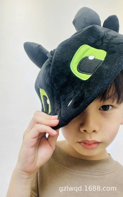 2025 New Dragon Taming Master Plush Doll Children'S Hat Dinosaur Hat Role Playing Prop Children'S Gift