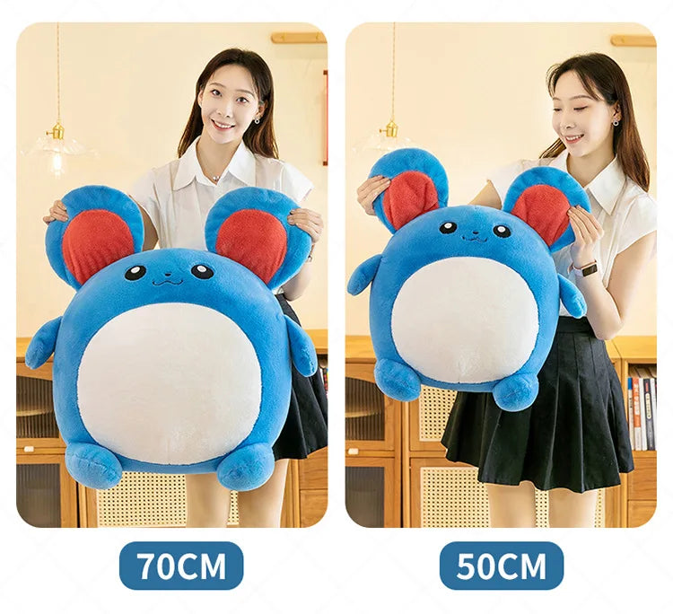35/45/55CM Big Size Pokemon Marill Plushies Cartoon Anime Plush Pillow Soft Doll Kawaii Stuffed Plushie Ornament Children's Gift