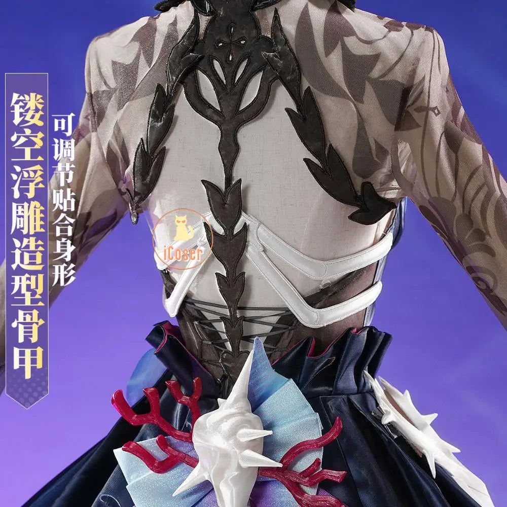 Honkai Star Rail Hysilens Cosplay Costume Wig Dress Headwear Uniform Outfit Halloween Party for Women Girls Carnival Prop iCoser