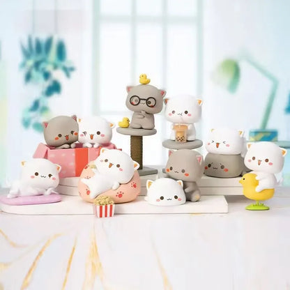 Kawaii Mitao Cat 2 Season Lucky Cat Cheap Cute Cat Blind Box Toys Surprise Figure Cartoon Doll Collect Model Home Holiday gifts