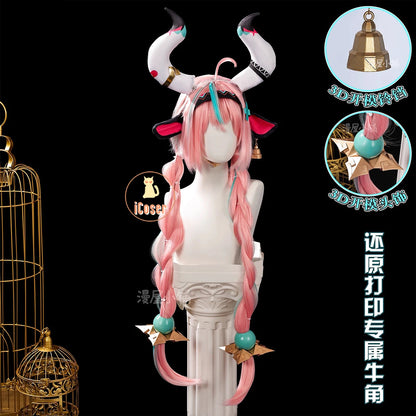 Genshin Impact Varesa Cosplay Costume Wig Skirt Headwear Tail Natlan Collective of Plenty Carnival Halloween Party Women Girls