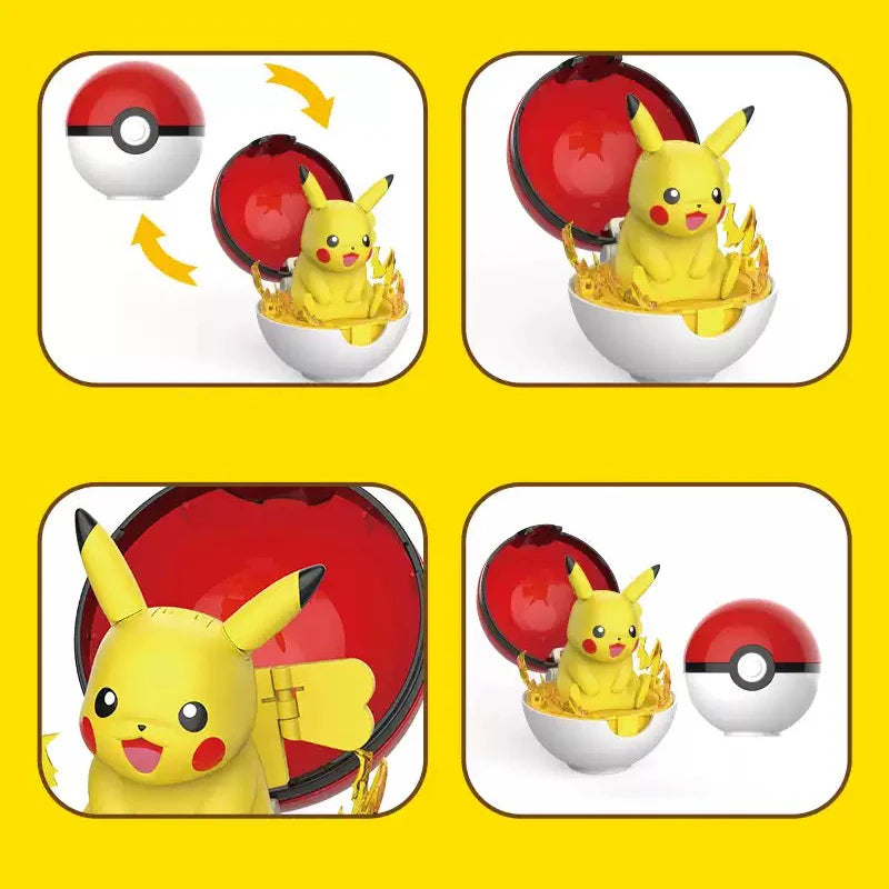 Original Pokemon Figure Pikachu Piplup Cubone Mimikyu Jigglypuff Cute Anime Ornament Pokeball Deforme Figurine Children Toy Gift