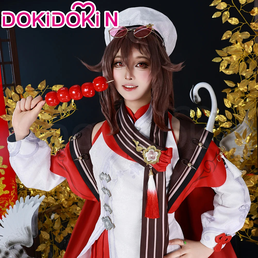 IN STOCK Xiangling Cosplay Costume Game Genshin Impact【XS-3XL】DokiDoki-N New Skin Cherries Snow-Laden Plus Size