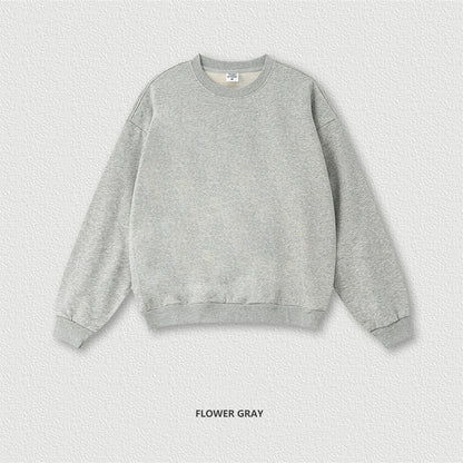 ZODF Fashion Autumn Men Solid 360gsm Sweatshirt Unisex Solid Loose Sport O Neck Pullovers Brand Clothes HY0938