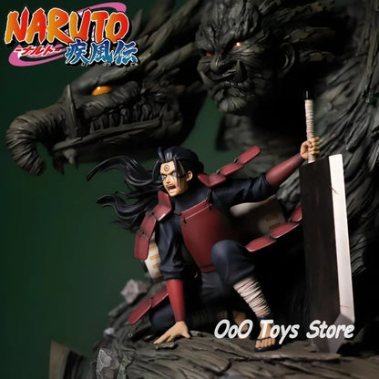 16.5cm Anime Naruto Senju Hashirama Squatting Double Headed PVC Action Figure Model Collectible Toy Gift