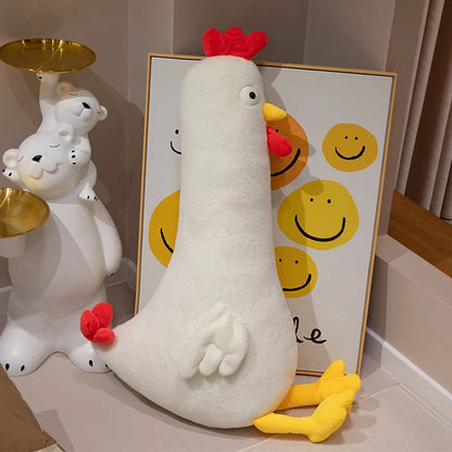 60-140cm Large Stuffed Animal Plush Pillow Yellow Chicken Plushies Huge Soft Plush Toy Huggable Chicken Sleep Pillow Cushions