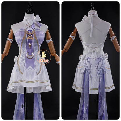 Genshin Impact Columbina Cosplay Costume The Damselette Dress Uniform Metal Prop Eleven Fatui Harbingers Halloween Women Girls