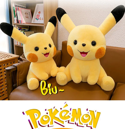 35-70CM Big Size Sitting Pikachu Plush Pokemon Cartoon Anime Peluche Kawaii Ornament Stuffed Animal Children's Toys Gifts