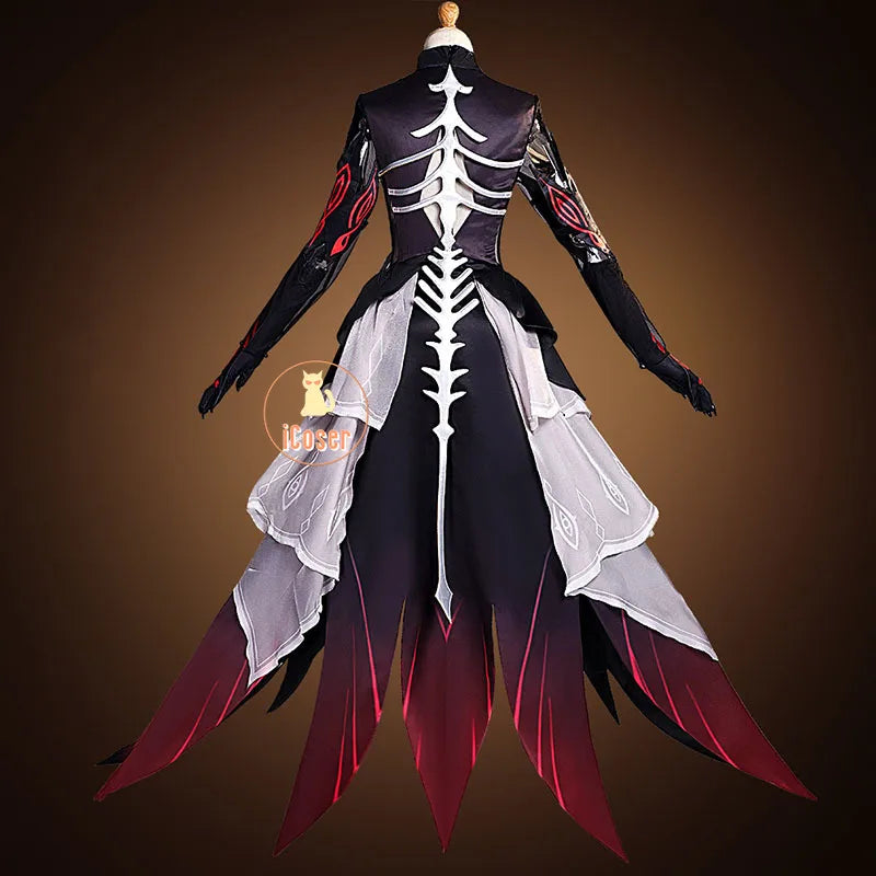 Genshin Impact Ronova Cosplay Costume Wig Dress Uniform Headwear Four Shades Halloween Party Women Girls Carnival Props iCoser