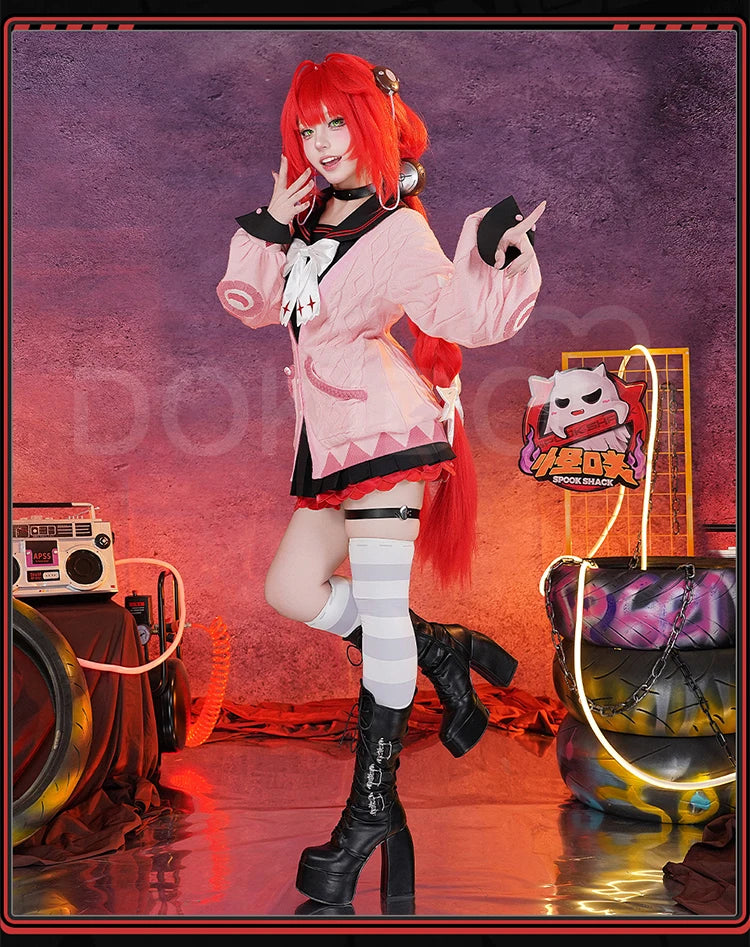 Ukinami Yuzuha Cosplay Costume Game Zenless Zone Zero DokiDoki-R ZZZ Women Cute Sweater Halloween Cosplay