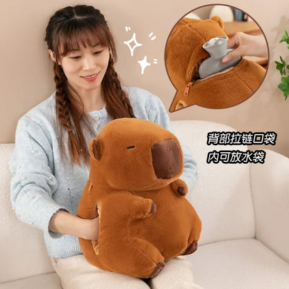 30/40cm Soft Capybara Hand Warmer Pillow Stuffed Funny Capybara Plush Hand Warmer Cartoon Portable Capybara Plush Stuffed Doll