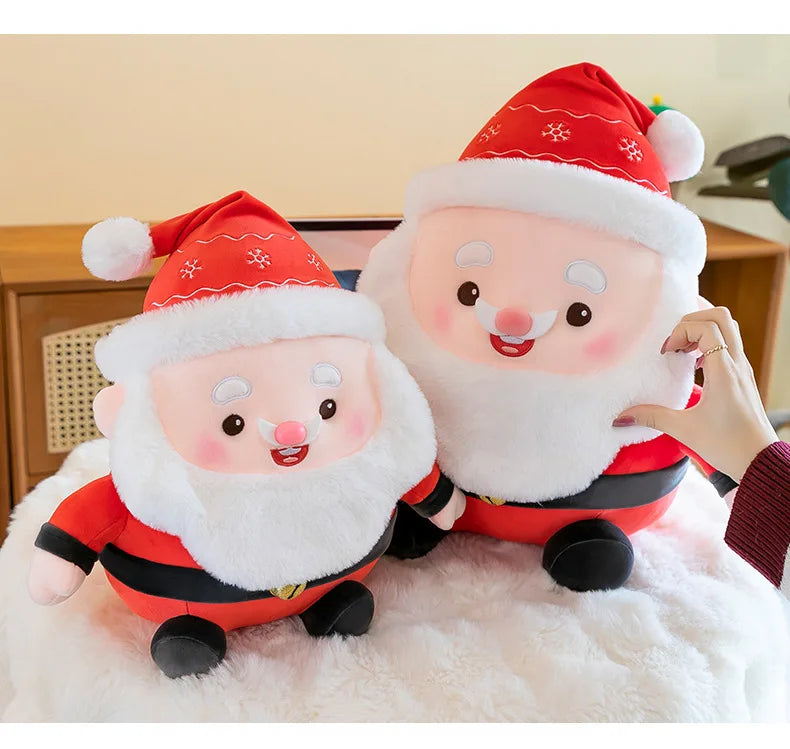 New 50cm Plush Santa Claus Doll Stuffed Toy Cuddly Pillow Christmas Gift for Kids Birthday Xmas Present Wholesale Small Gift