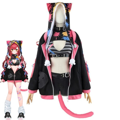 Virtual ESports Project VSPO Nekota Tsuna Cosplay Costume Set Polyester