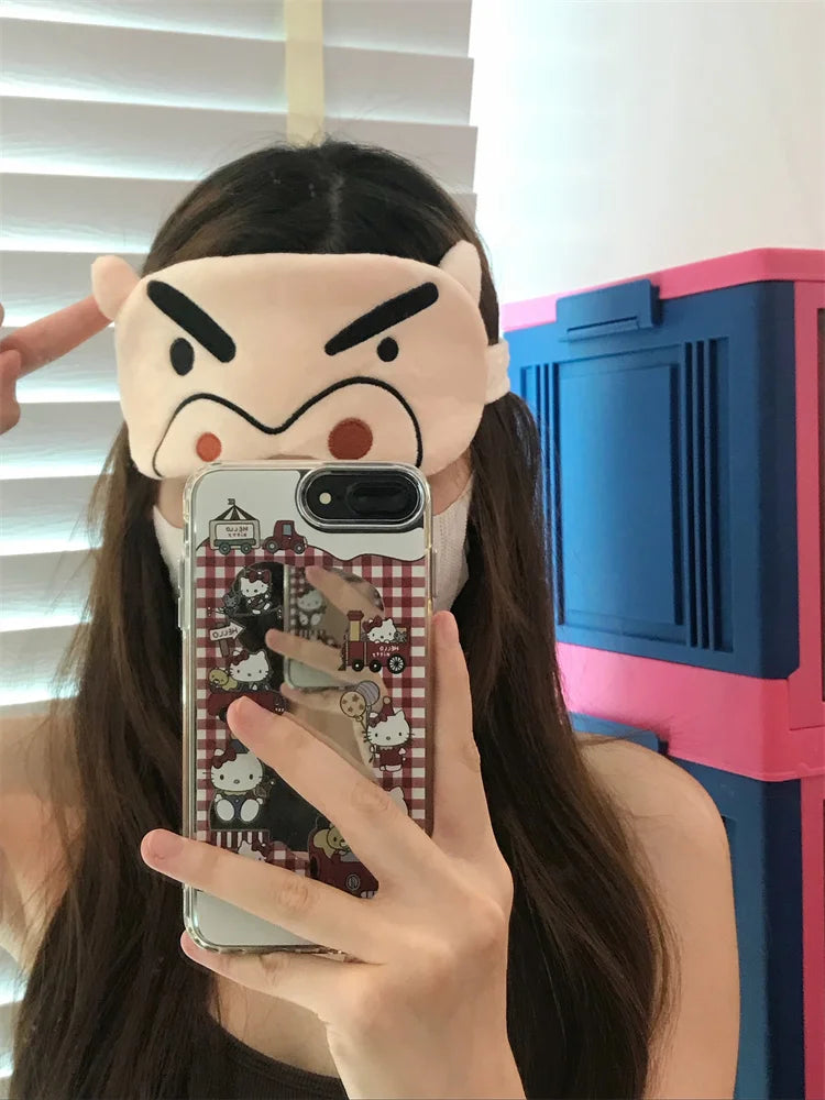 Crayon Shin Chan Eye Mask Plush Sleeping Eye Patch Cute Buriburizaemon Shiro Shading Sleep Eyepatch Girl Kids Eyeshade