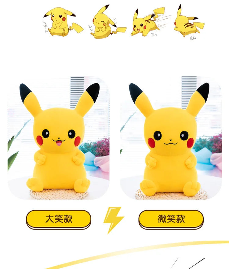Pokemon Pikachu Plush Toys Anime Pokémon Large Plushie Dolls 40/100cm Cute Stuffed Pillow Pikachu Christmas Gifts for Childrens