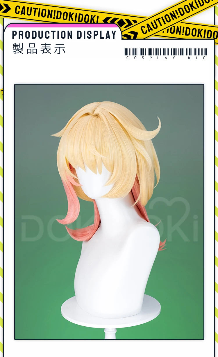 Emilie Wig Game Genshin Impact Cosplay Wig DokiDoki Perfumer Emilie Cosplay Glasses Necklace Women 45cm Short Hair Free Wig Cap