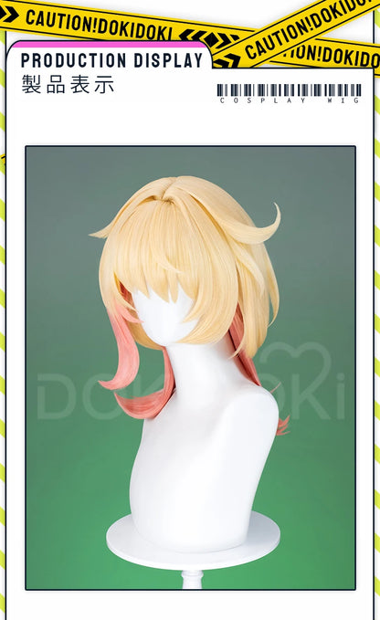 Emilie Wig Game Genshin Impact Cosplay Wig DokiDoki Perfumer Emilie Cosplay Glasses Necklace Women 45cm Short Hair Free Wig Cap