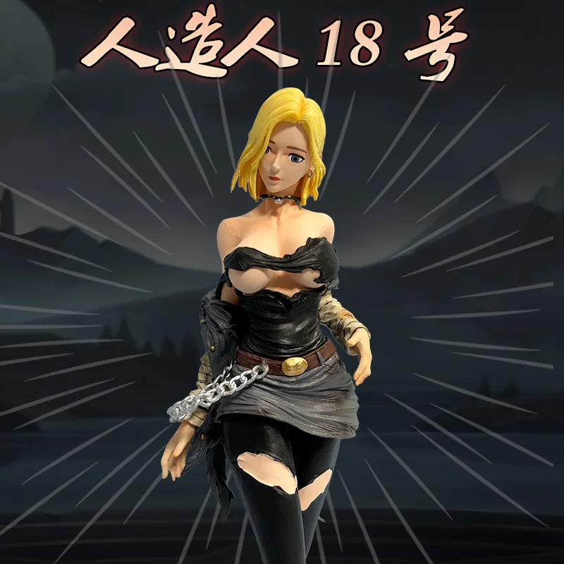 New Hot Anime Dragon Ball Z Android 18 Action Figure Collectible Statue Model Toy Christmas Gift for Adults - B