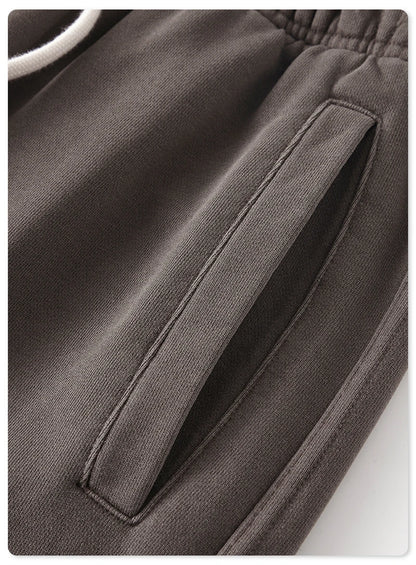 ZODF 2023 Spring Men 380gsm Washed Cotton Pants American Retro Unisex Loose Edge Oversized Straight Trousers Streetwears HY0537