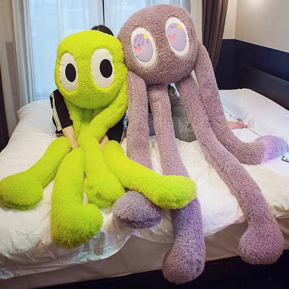 2M Giant Ferry Plush Green Alien Monster Toy Stuffed Long Legs Octopus Throw Pillow Boyfriend  Red Heart Eye Decor Cushion
