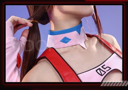 IN STOCK Marii Makinamii Cosplay Costume Anime 【S-3XL】 DokiDoki-R Women Pink Racing Suit Marii Makinamii Glasses Plus Size