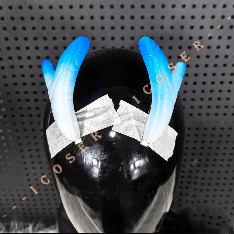 Anime Movies Nezha Aobing Cosplay Loong Horns Headwear Props Ao Bing Ne Zha 2 Halloween Party for Women Men Accessory Carnival