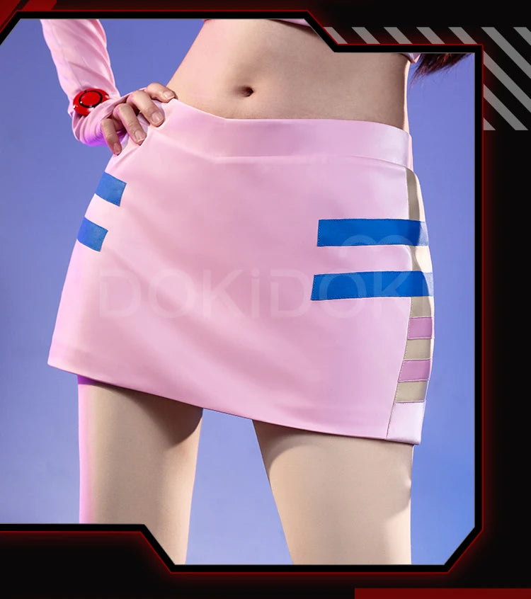 IN STOCK Marii Makinamii Cosplay Costume Anime 【S-3XL】 DokiDoki-R Women Pink Racing Suit Marii Makinamii Glasses Plus Size