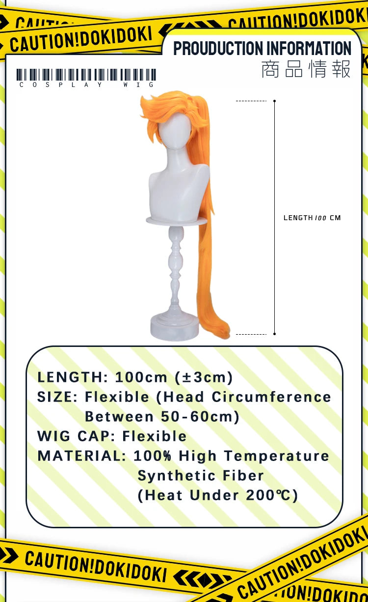 Alice Auriana Wig Anime LoliRock Cosplay Wig DokiDoki Women Pink Orange Long 100cm Curly Alice Cosplay Hair Free Wig Cap