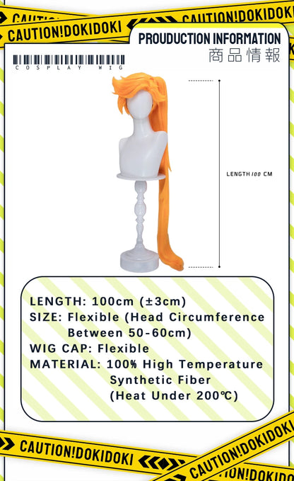 Alice Auriana Wig Anime LoliRock Cosplay Wig DokiDoki Women Pink Orange Long 100cm Curly Alice Cosplay Hair Free Wig Cap