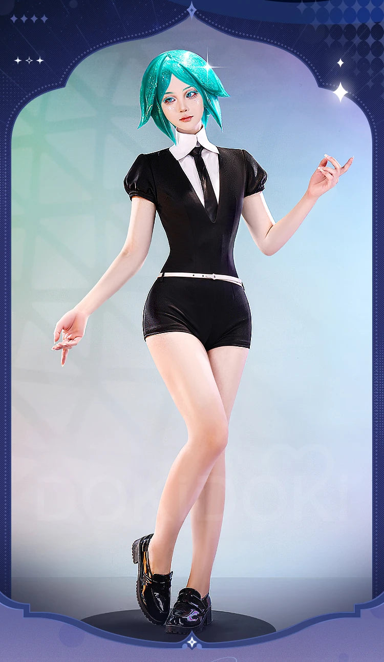 IN STOCK Phosphophylli/Cinnabar/Diamond Cosplay Costume Anime Land of the Lustrous Cosplay DokiDoki-SR Women Black Uniform