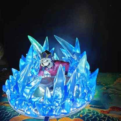 Demon Slayer Anime Doma Frozen Techniques DIY Led Effect Action Figure Kimetsu no Yaiba Domua Infinity Castle Figurine Toy Model