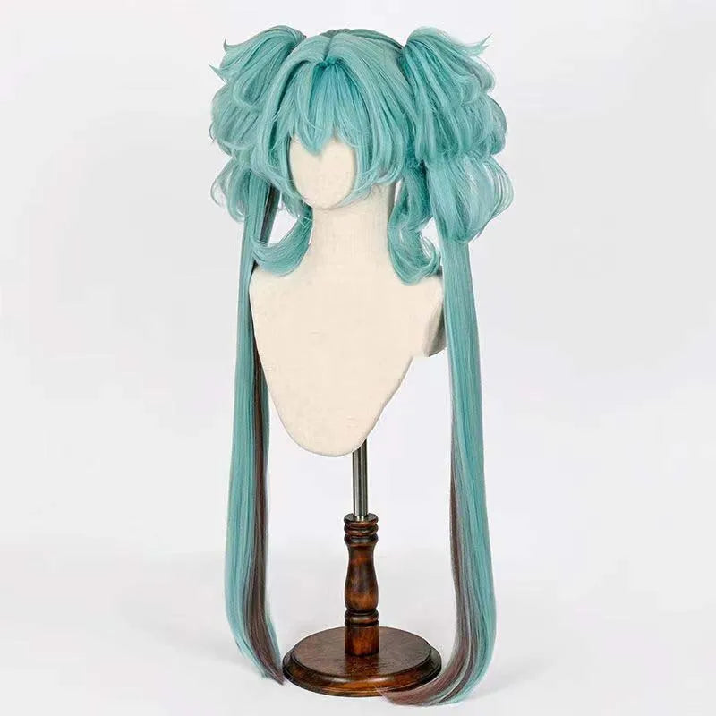 Anime Mikuu Snow And Demon Cosplay Wig 90cm 120cm Heat Resistant Fiber