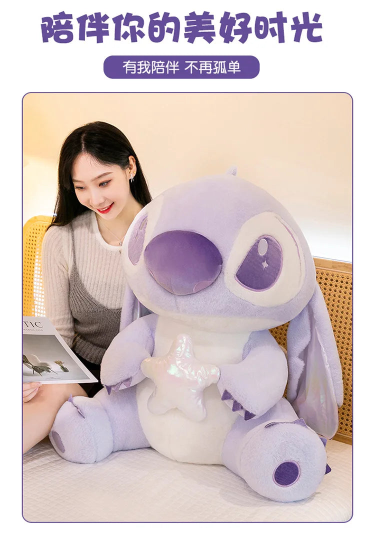 80CM Large Big Size Disney Stitch Cartoon Anime Plush Stuffed Doll Room Decoration Children Pillow Cute Peluche Ornaments Gifts
