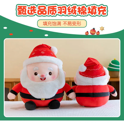 New 50cm Plush Santa Claus Doll Stuffed Toy Cuddly Pillow Christmas Gift for Kids Birthday Xmas Present Wholesale Small Gift