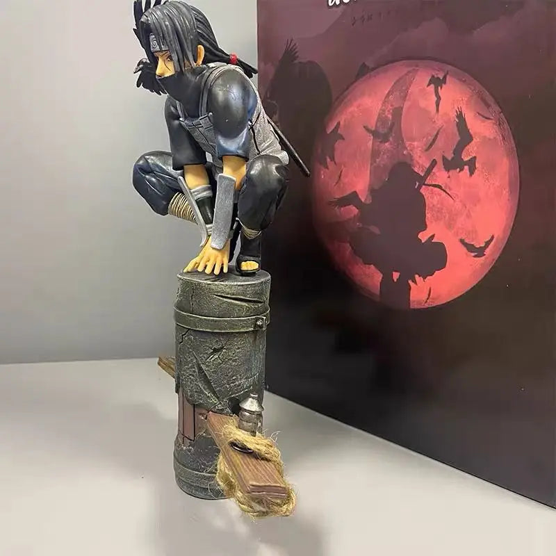 2026 Anime Naruto Anbu Uchiha Itachi Tsukuyomi Sharingan Squatting In·Stock Figure Pvc Model Decoration Collection Toy Gift Ship
