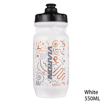 Viaron 550ml Leak-Proof Bicycle Water Bottle for Road Cycling Sports Fitness Running and Riding with Bike Cage - WHITE