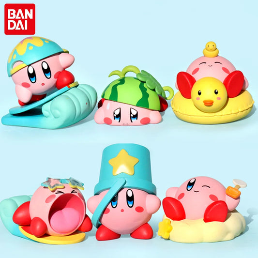 Hot 6Pcs/Set Star Kirby Anime Figure Toys with Kirby Cartoon PVC Cute Action Figure Doll Toy Gift