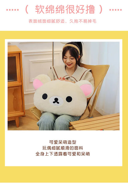 75CM Big Size Rilakkuma Kawaii Cartoon Anime Plush Stuffed Doll Room Decoration Plushies Pillow Cute Peluche Ornaments Gifts