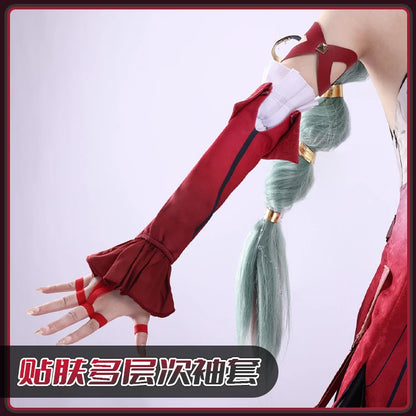 Wuthering Waves Phrolova Cosplay Costume Wig Dress Headwear Earrings Fractsidus Halloween Party for Women Girls Accessory Props